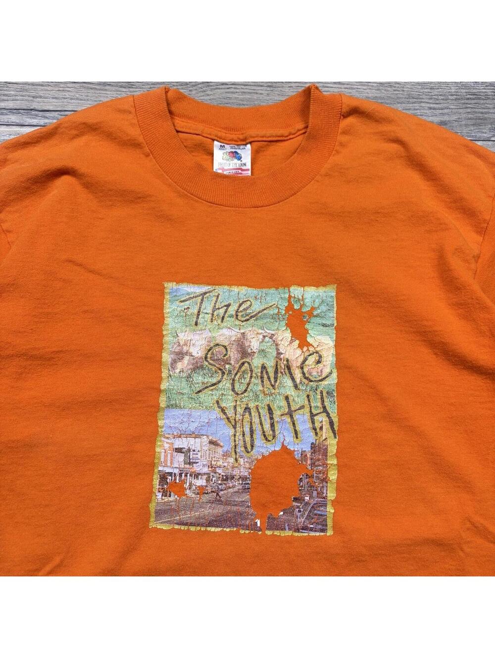 Vintage Orange The Sonic Youth Graphic T-Shirt Medium